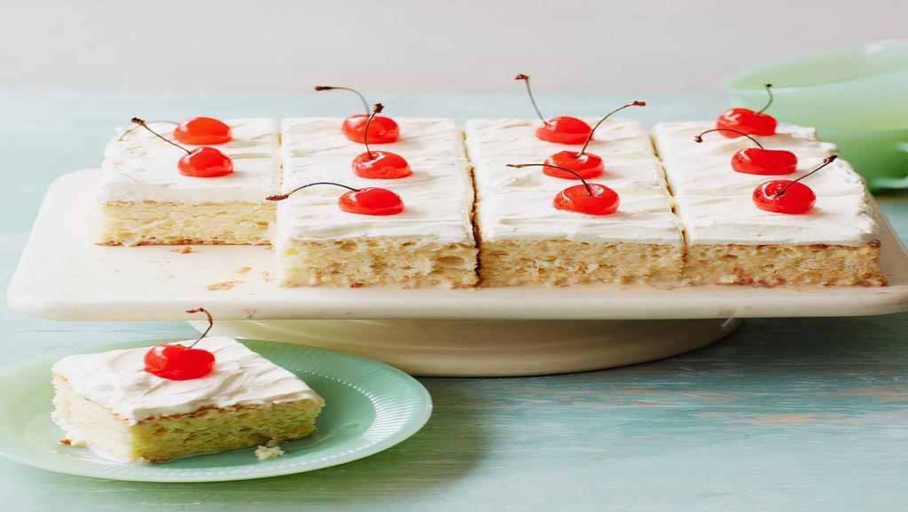 Tres Leches Cake · Three milk cake. Per slice.