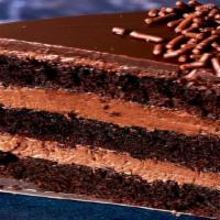 3 Layer Chocolate Mousse Cake · Per slice.