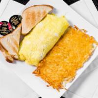 M1 Omelette · Sausage, bacon, ham, onions, green pepper, and American cheese.