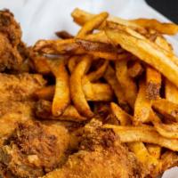 6 Fried Chicken Wings · Try our RIDICULOUS 6 piece jumbo chicken wings tossed in our seasoned flour and deep fried. ...