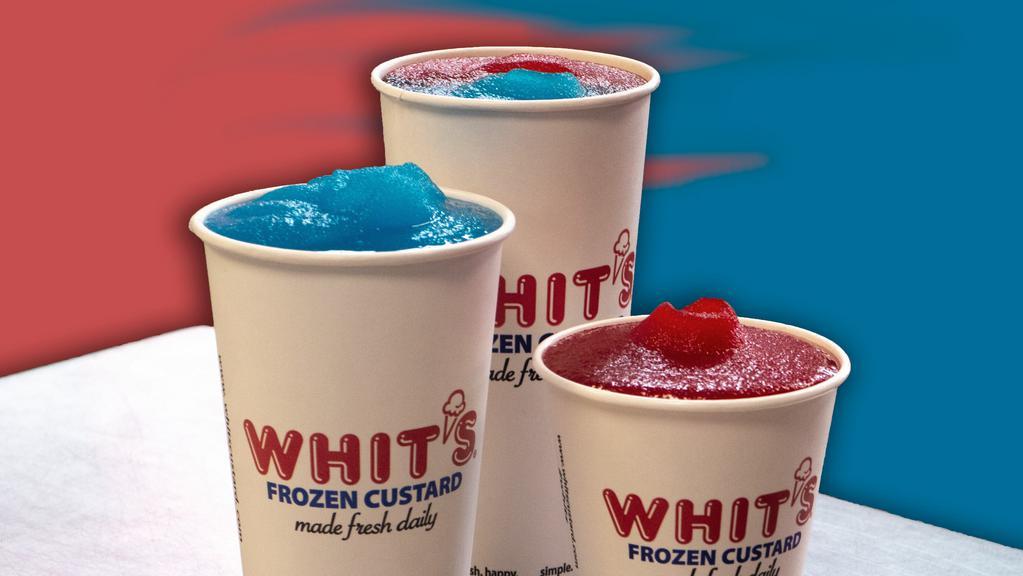 Frozen Slush · Try a frozen slush in cherry, blue raspberry or mix both flavors together