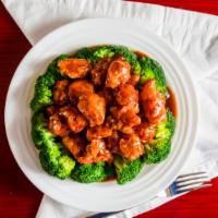 General Tso'S · Spicy. Served with chicken fried rice and egg roll.