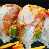 Angry Bird (8) · Raw or uncooked. Spicy. Spicy tuna, avocado, crunch inside, with torched tuna, hot oil, eel ...