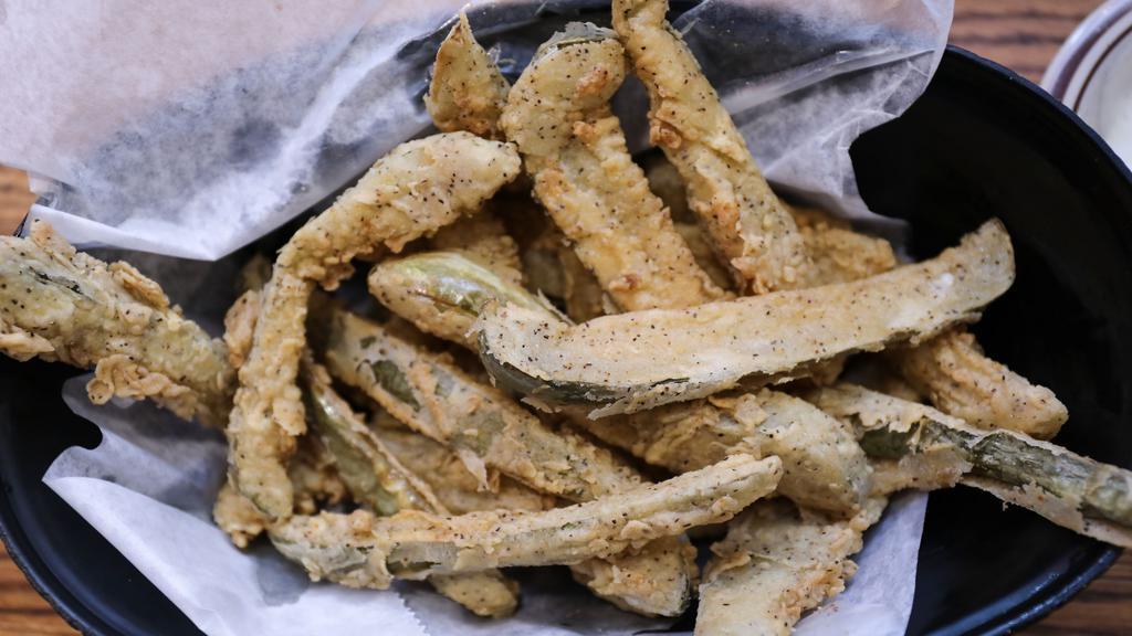 Fried Dill Pickles · The only way i eat my veggies is if they are hand-breaded and deep fried at Jumpin' catfish. Just like our pickles!