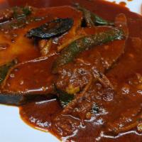 King Fish Curry & Rice [Gf] · Fish cooking with Chilli masala, Herb & Spices.