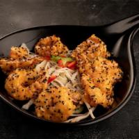 'Xxx' Shrimp · (7) flash-fried jumbo shrimp tossed in a spicy, sweet & tangy version of our popular chili s...