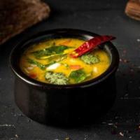 Lentil Dal Soup (Cup) · Hearty tadka-style soup made from stewed lentil, tomato, onion, cumin seeds, turmeric, and g...