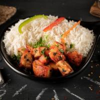 Chicken Tikka Breast & Rice For Kids · Grilled chicken breast cut and served with portion of white Basmati rice