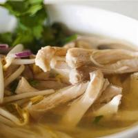 Pho Chicken · Rice noodle, beef broth, white meat chicken