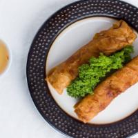 Veggie Egg Rolls (2) · served with fish sauce