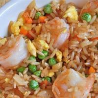 Seafood Fried Rice · shrimp, scallop, imitation crab, and fish meatball.
