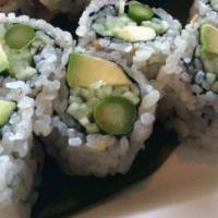 Aac Roll · Avocado, cucumber and asparagus.