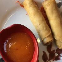 Vegetarian Spring Roll (2) · Cabbages, carrots, celery, and bean thread noodle
