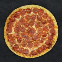 Proper Pepperoni Pizza · A pizza with the proper amount of pepperoni. Made with our red sauce, cheese blend, and deli...