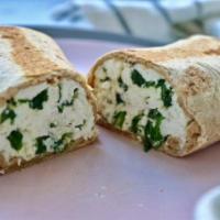 Morning Power Wrap · Egg whites with turkey slices, spinach,. mushrooms and low-fat mozzarella wrapped in a flour...