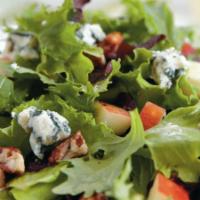 Pecan Citrus Salad · Romaine lettuce, cranberries, golden raisins, apples, avocados, bleu cheese, roasted sugar p...