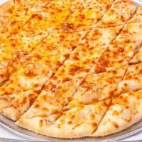Cheesy Bread · CHEESY BREAD (cut in squares) 14 inch extra thin hand pressed, made fresh daily New York Dou...