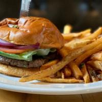 Classic Single Cheeseburger · Single 1/4lb Black Angus Patty, American Cheese, Lettuce, Tomato, Red Onion on a Brioche Bun...