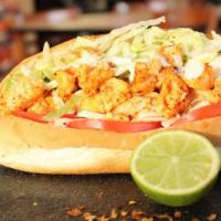 Chili-Lime Chicken Sub · Chili-Lime grilled chicken, mayo, lettuce, tomatoes, 3 cheeses and ranch dressing.