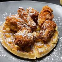 Chicken & Waffle · With three chicken strips or five wings.
