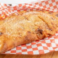 3 Topping Calzone · Your choice of Sauce and Cheese included plus 3 toppings. Topped with Garlic Butter and Parm...