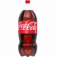 2 Liters · Coke, Pepsi, Sprite, 7-up, Orange Crush, Dr. Pep, Mountain Dew, Diet. Coke, and Diet Pepsi.