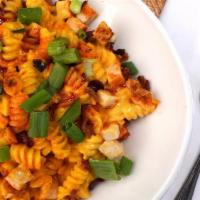 Chicken Honey Sriracha Mac N Cheese · Spiral macaroni with our house made cheese recipe with Sriracha, oven roasted boar’s head ch...