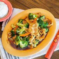 Chicken With Broccoli (Small) · All served with egg roll pork fried rice and can have at any time.