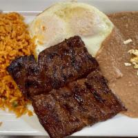 Desayuno Mi Pueblo · Two over easy eggs with 5oz. grilled steak
