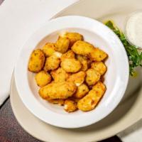 Garlic Cheese Curds · Served with ranch or sriracha ranch.