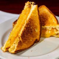 3 Cheese Grilled Cheese · Swiss, Cheddar and Jack cheeses on Texas toast. Dijonnaise on request. Add bacon for an addi...