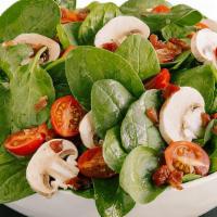 Spinach Salad · spinach / bacon / mushrooms / grape tomatoes / croutons