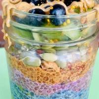 Chia Parfait (16Oz) · 1. Choose a base!. 2. Choose any fruit and sprinkles. 3. We'll add the chia pudding. 4. You'...