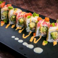 Tuna Lover · Inside; kani, cucumber, avocado , out;   tuna or white tuna and jalapenos. Spicy mayon.