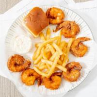 Jumbo Shrimp · Fries,Roll,Drink