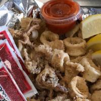 Calamari · Fresh, tender calamari, either lightly floured and fried, golden or seasoned and grilled to ...