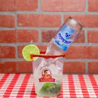 Agua Mineral Preparada · Prepared soda water with natural lime juice and salt.