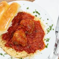 Spaghetti(Angel Hair)  · Includes a garlic roll and side of romano cheese.