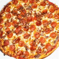 Meat Lovers Pizza · Sausage, pepperoni, bacon, and ground beef.