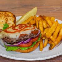 Louisiana Cajun Burger · Buffalo Cajun sauce, Pepper Jack cheese.