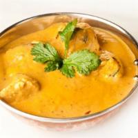 Chicken Tikka Masala · Gluten-free. Marinated fresh boneless chicken breast grilled and sautéed in a delicious toma...