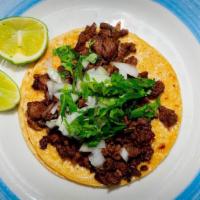 Taco · One taco filled with your choice of ground beef, chicken, pork (al pastor), shredded beef (d...