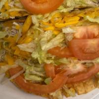 Crispy Taco Dinner · Three corn tortillas with lettuce, tomato & cheese. Mix & match between shredded beef, shred...