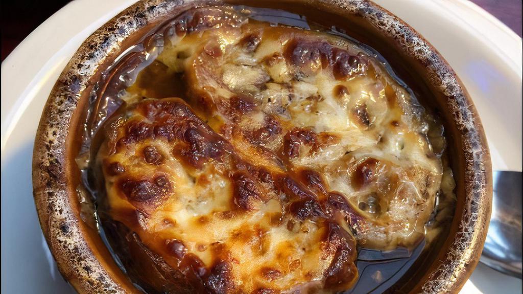 Crock Of Homemade French Onion · 