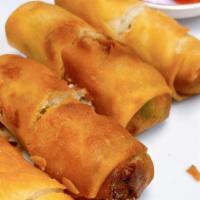 Vegetable Spring Roll (4 Pieces) · Vegetable roll complemented with sweet and sour chili sauce.