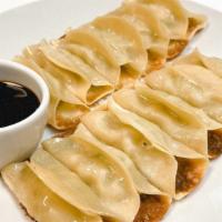 Pan-Fried Pork Pot Stickers (12 Pieces) · Pot stickers with ground pork, napa cabbage, and special seasonings filling.