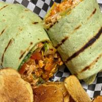 Buffalo Chicken Wrap · Grilled chicken breast tossed in hot buffalo sauce and served with lettuce, tomato, celery a...