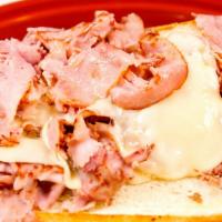 Hot Ham & Cheese Sub · Tavern ham and mild Swiss cheese. Served on a white or wheat amoroso hoagie.