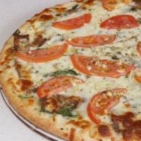 Garlic Gyro Pizza  · Frato's Special Blend of Creamy Buffalo Milk Mozzarella, Whole Milk Mozzarella, Sharp Provol...