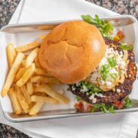 Chipotle Black Bean Burger · Take a bite out of this vegetarian burger from the grill topped with arugula, Pico de Gallo,...